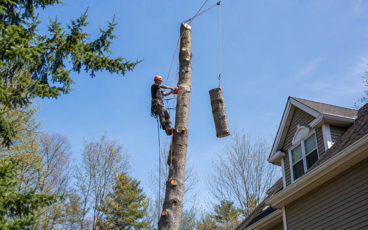 Abbattimento alberi controllato a Varese